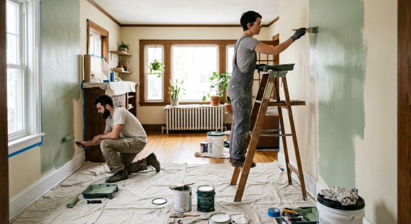 Townhouse Interior Painting in Wilmington, NC